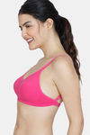 Zivame Beautiful Basics Double Layered Non Wired Full Coverage Backless Bra - Fuchsia Purple — thumbnail 5